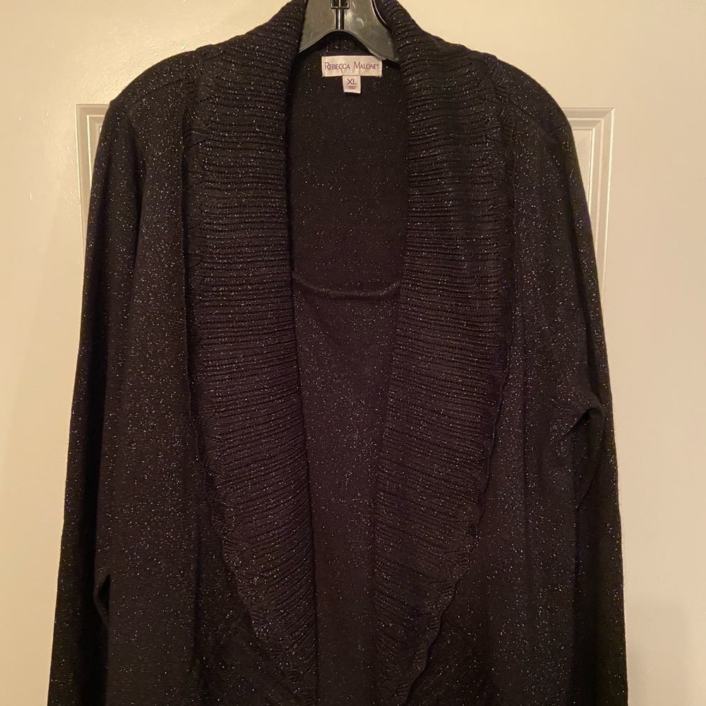 Ladies sweater black/glitter
